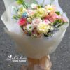 BÓ HOA HỒNG KEM, HỶ TRỨNG MIX CÁT TƯỜNG