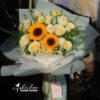 BÓ HOA HƯỚNG DƯƠNG MIX HỒNG VICTOR