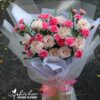 BÓ HOA HỒNG KEM DÂU MIX