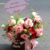 GIỎ HOA HỒNG ĐỎ MIX HỶ TRỨNG
