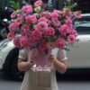 Lẵng hoa hồng sen đại mix đồng tiền
